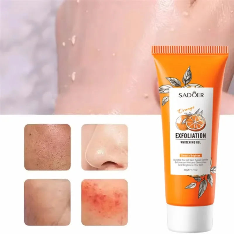 Orange Exfoliating Peeling Gel Facial Scrub Moisturizing Nourish Repair Scrubs Blackhead Removal Face Cleanser Korean Cosmetics Halalzen