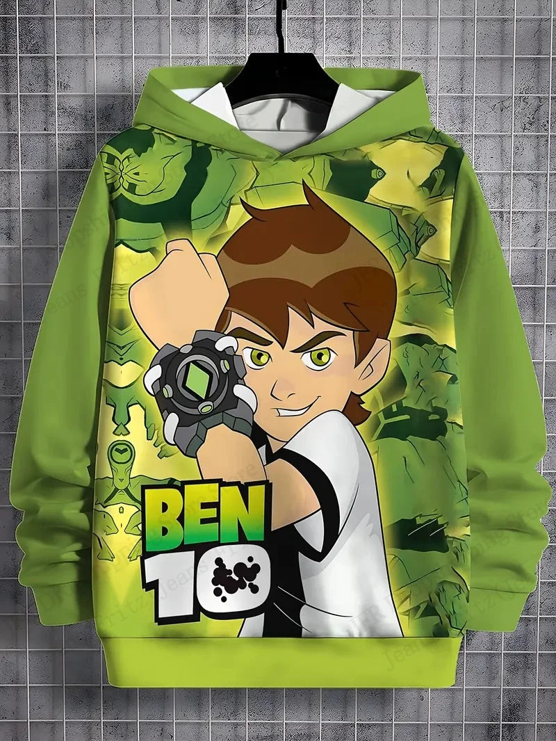 Cartoon Anime Ben 10 3d Graphic Print Hoodies Men Women Fashion Hoodie Boys Girls Sweatshirt Women Sweats Man Tracksuits Sports