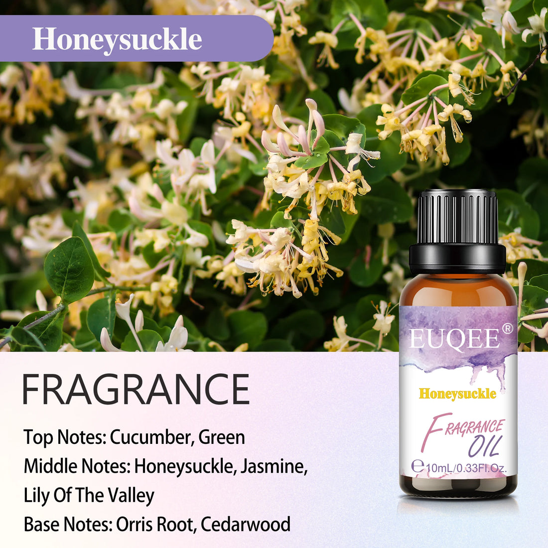 EUQEE 10ml 30ml 100ml Blend Essential Oil White Musk Baby Powder Almond & Vanilla Fragrance Oil for Diffuser Making Candle