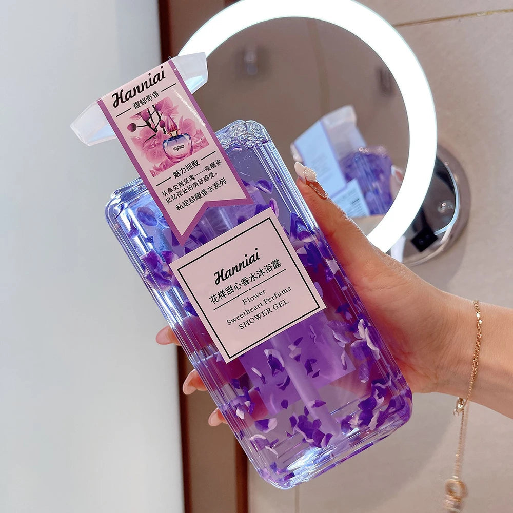 500ml Sakura Jasmine Petal Essential Oil Shower Gel Deep Cleansing Long lasting Fragrance Moisturizing Aromatic Body Care Bath Halalzen