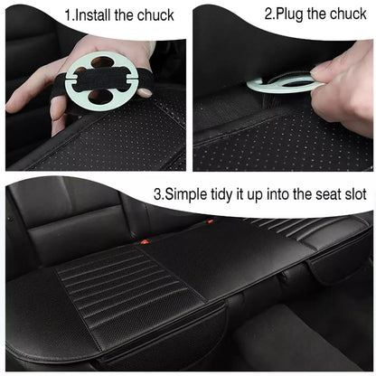 Four Season Rear Back Car Seat Cover PU Leather Seat Cushion Universal Breathable Seats Cover Protector Pad Interior Accessories