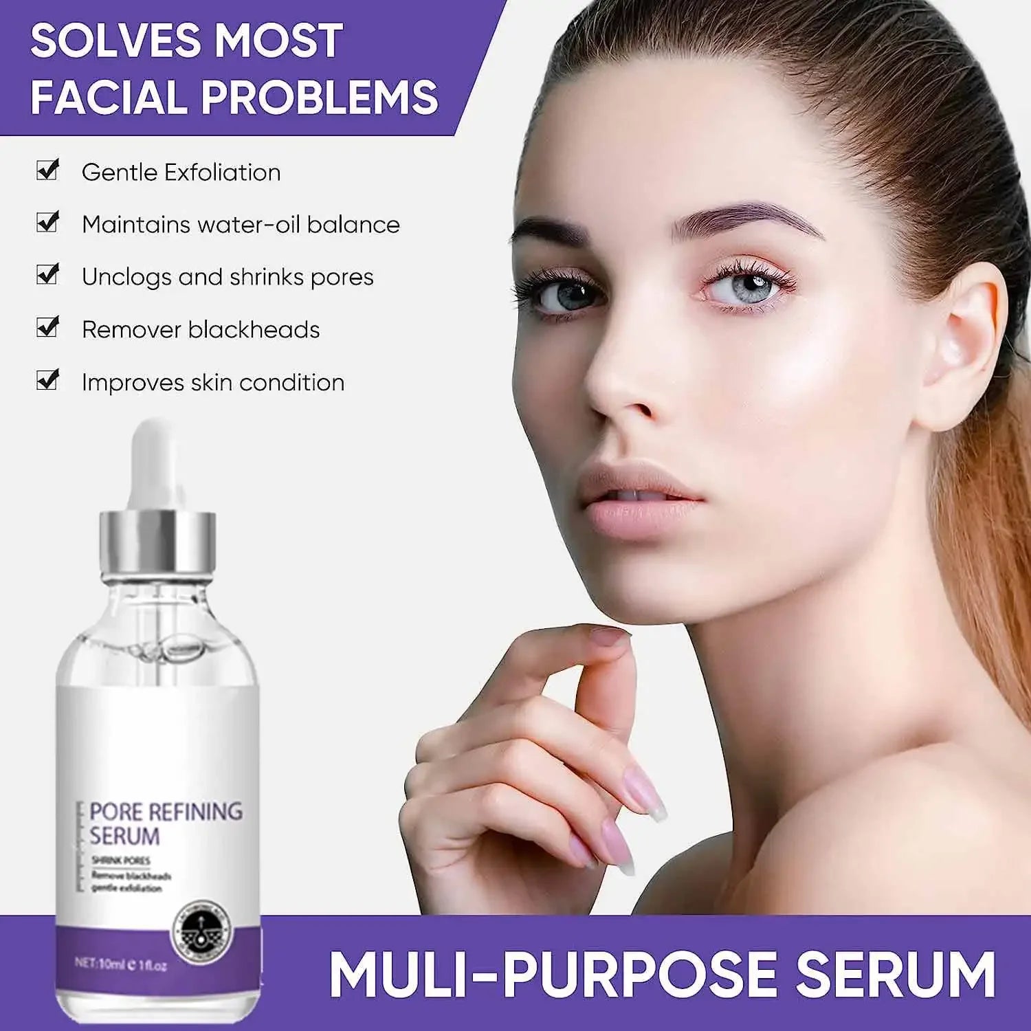 2025 H0T sellPore Shrinking Serum Large Pores Tightening Facial Pore Minimizing Essence Skin Care Beauty Firm skin
