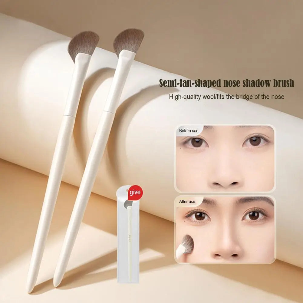 1Pcs Nose Contour Brush Professional Nose Shadow Brush Half Sector Contour Makeup Brush Natural Eyeshadow Smudge Makeup Brushes Halalzen