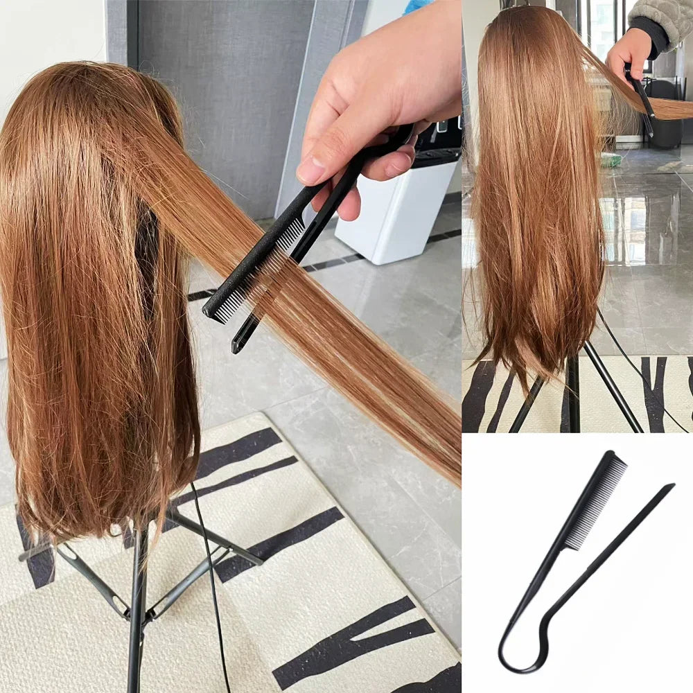 Comb Hairdressing V-Comb Messy Hair Finishing Straightening Splint Comb - Hair Styling Tool Clip special for  hair wigs Halalzen