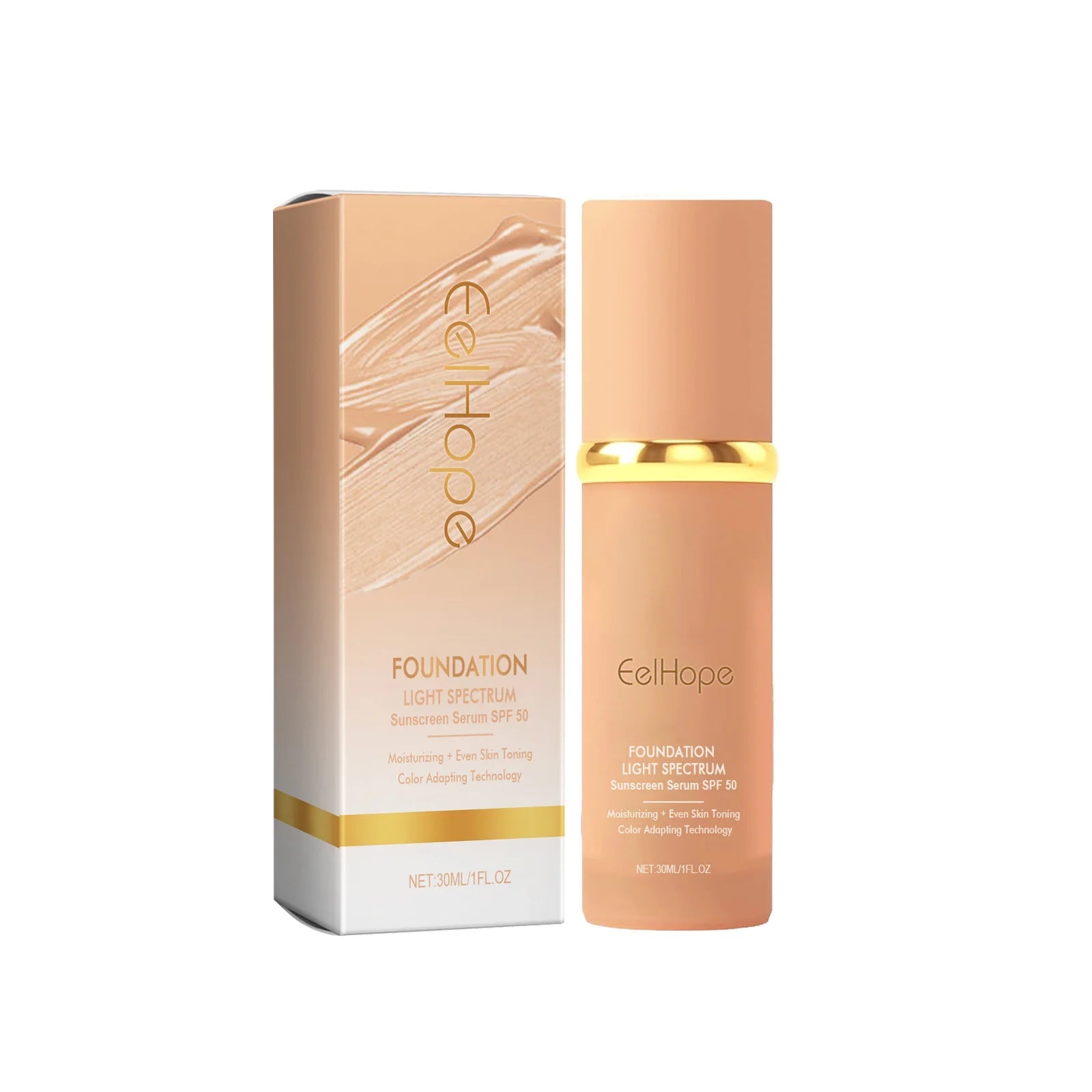 4-in-1 Liquid Foundation Spf 50+ Magic Color Changing Matte Long-Lasting Waterproof Sweating Moisturizing Coverage Makeup Base Halalzen