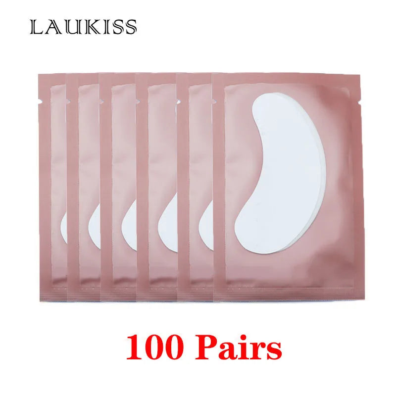 25/50/100Pairs Eye Patches Under Eyelash Pads for Building Paper Patches Lint Free Stickers for False Eyelashes LAUKISS