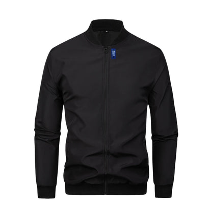 2025 Spring and Autumn New Baseball Collar Short Loose Solid Color Jacket Men's Business Casual Thin Coat Trend