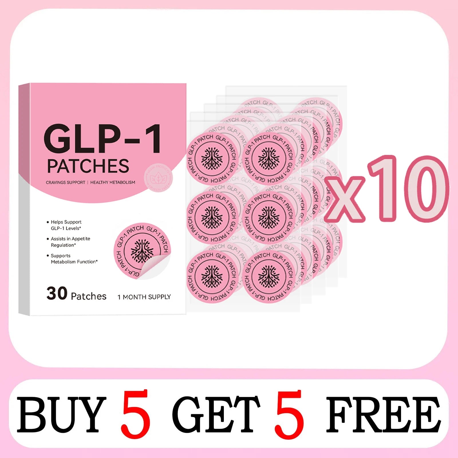 GLP-1 BODY PATCHES Original 30 pcs | Made from pure plants for appetite control | metabolism support | maintain energy