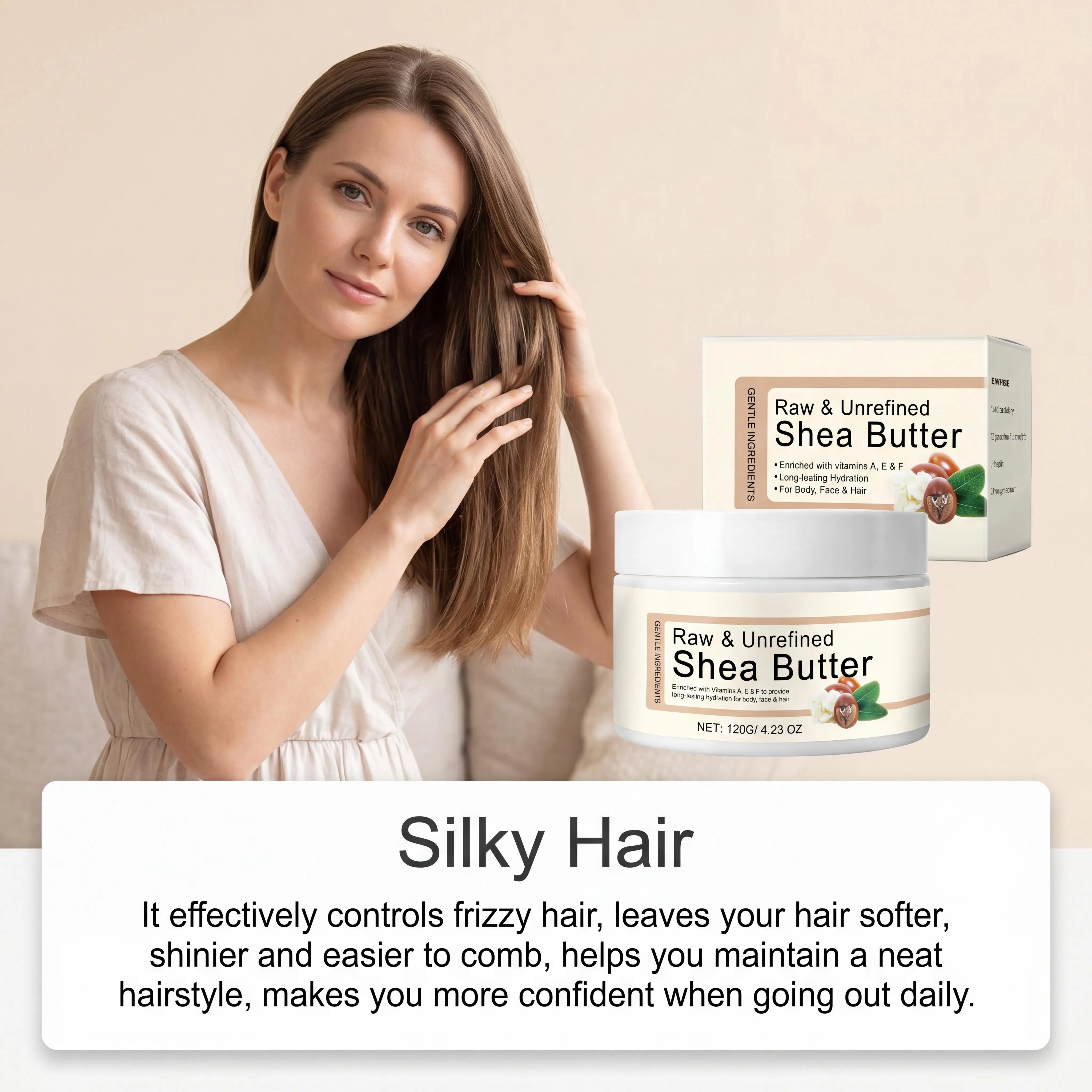 Natural Shea Butter Cream Improve Dry Skin On Legs Arms Deep Hydrating Moisturizing Skin Cracks Organic Face Body Moisturizer