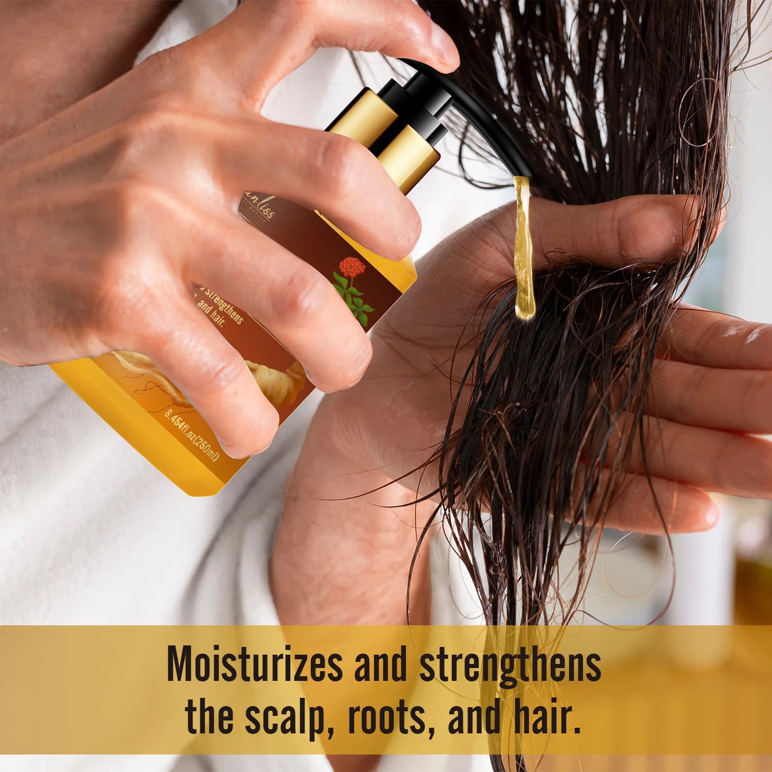 Ginseng Flower Shampoo Deeply Nourishes Hair, Promotes Hair Growth and Strengthens Hair Roots. Ginseng Flower Shampoo 500ml