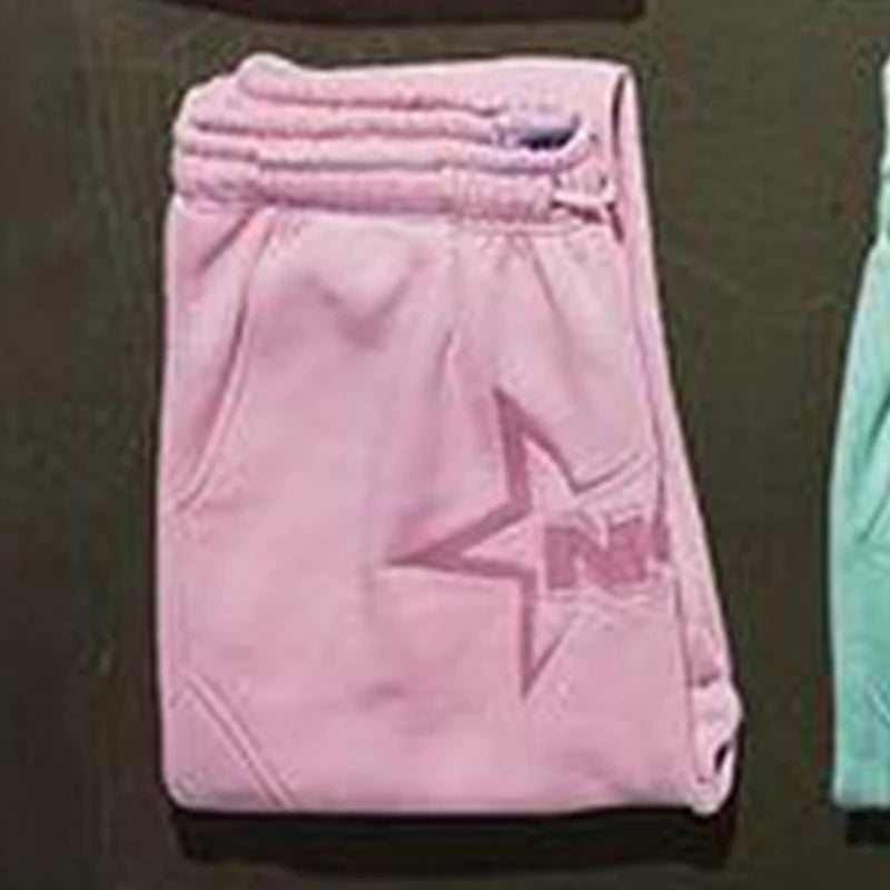 NOFS Letter Embroidery Fashion Brand Loose Oversized Hoodie Y2K Hip-Hop Streetwear women Pullovers Casual Top Pants Sportswear