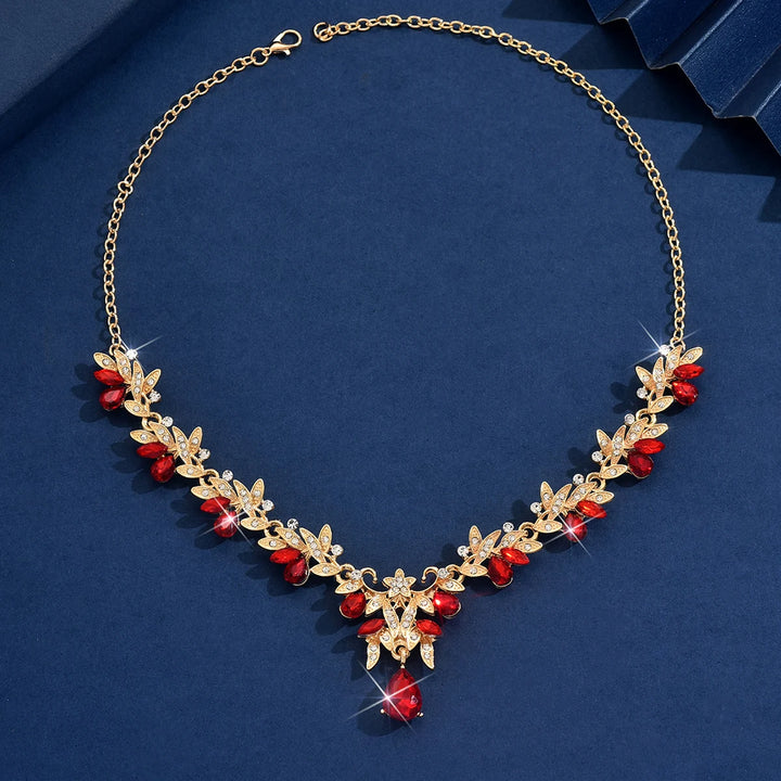 1 pieza Collar de mujer con colgante geométrico en forma de gota de agua, joyería adecuada para cita, fiesta, regalo de festival-2168