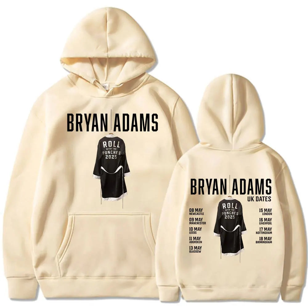 BRYAN ADAMS ROLL WITH THE PUNCHES TOUR 2025 Hoodies Men's Women Clothing Fashion Hip Hop Sweatshirts Oversized Pullovers Hoodie
