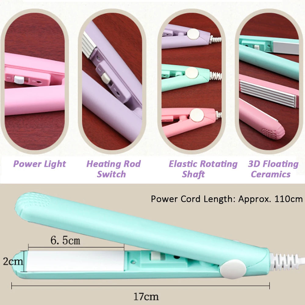New Mini Hair Curler Portable Curling Iron Ceramic Corrugate Dry Wet Volume Fluffy Curls Hair Styling Appliances  Dropshipping Halalzen