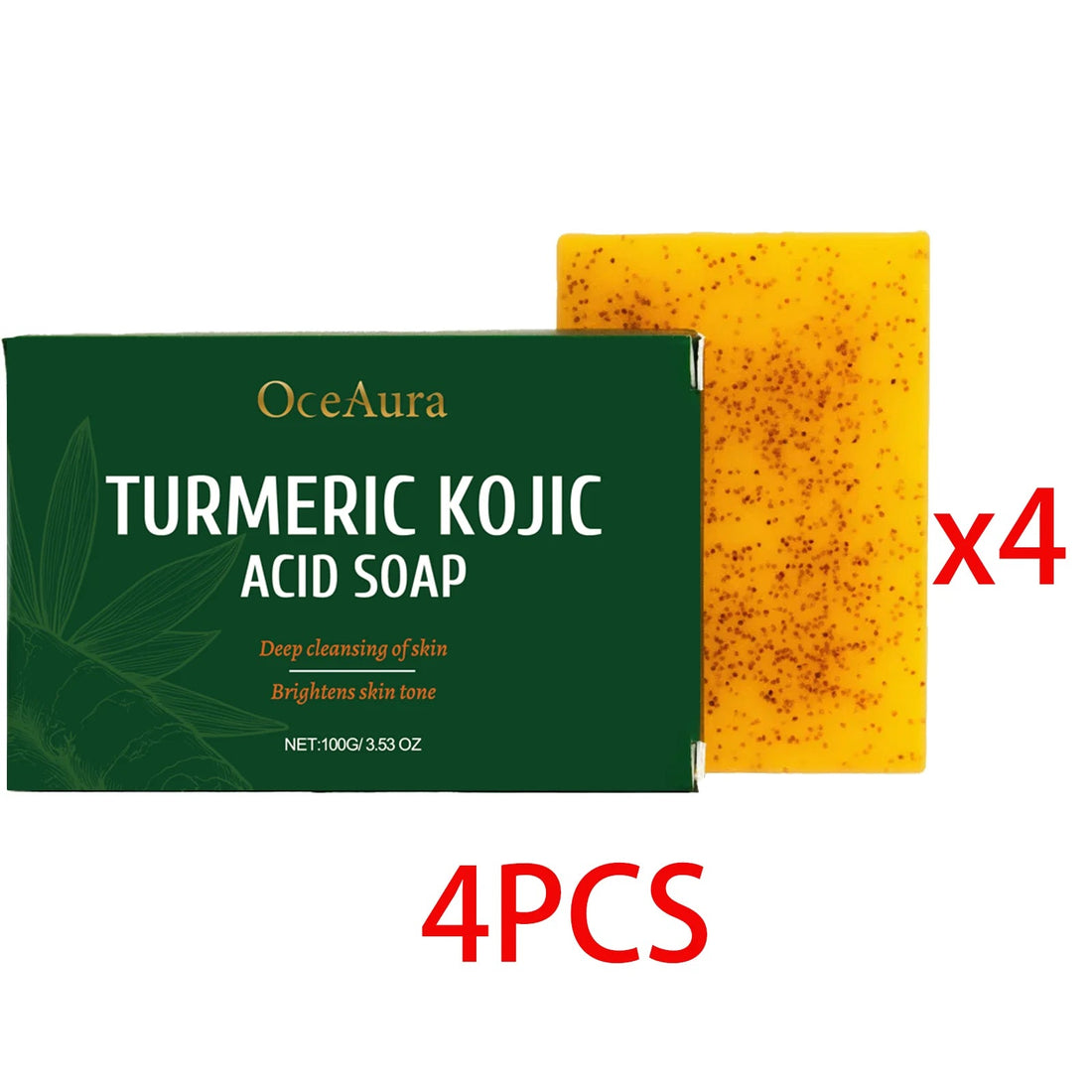 Turmeric And Kojic Acid Soap Deep Hydrating Brightening Skin Care Products Soft Smooth Body Cleaning Skin White Skin Soap 100g Halalzen