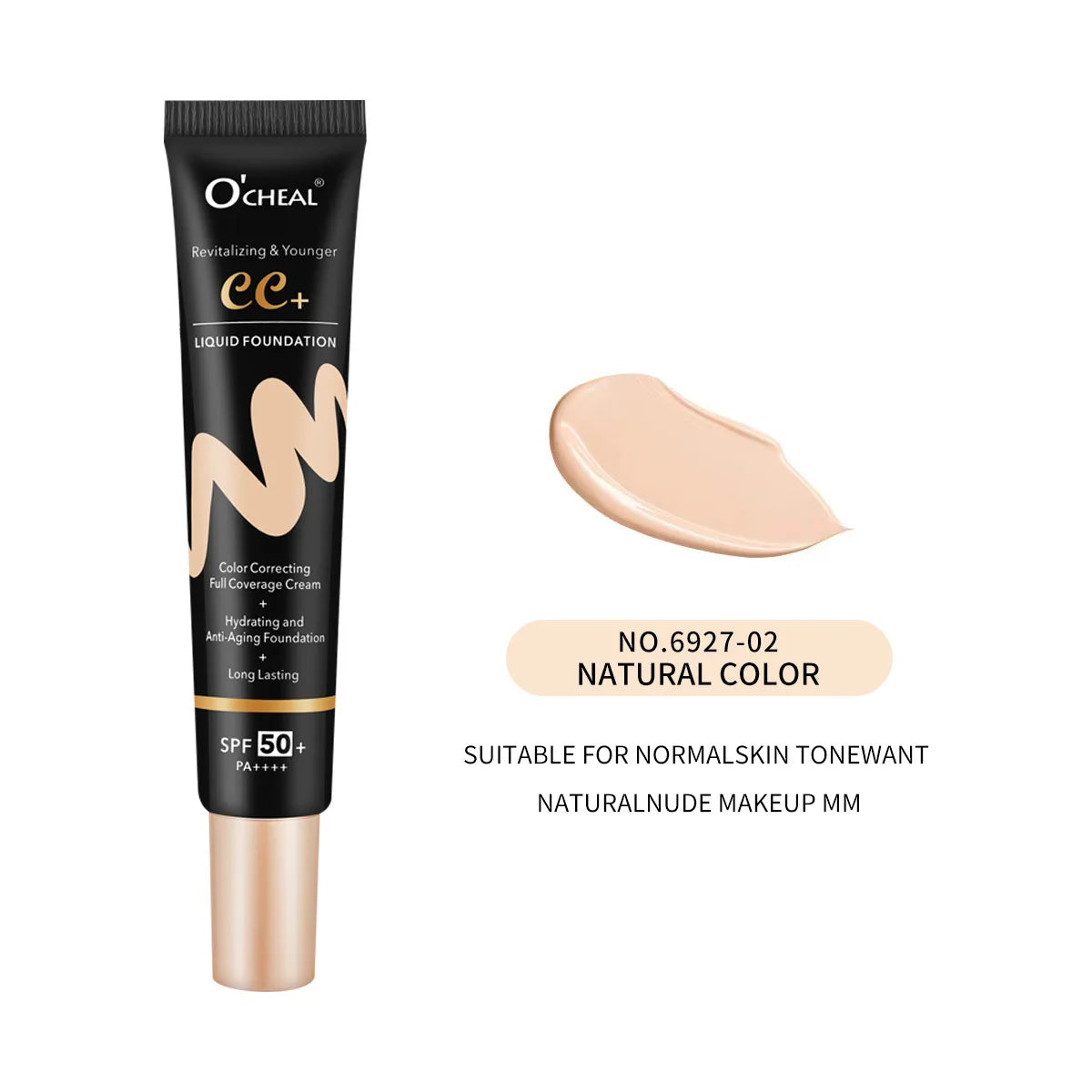 BB Cream SPF50 PA Plus Face Waterproof Foundation Long Lasting Brightening Primer Sunscreen Makeup Base Woman Makeup Cosmetics Halalzen