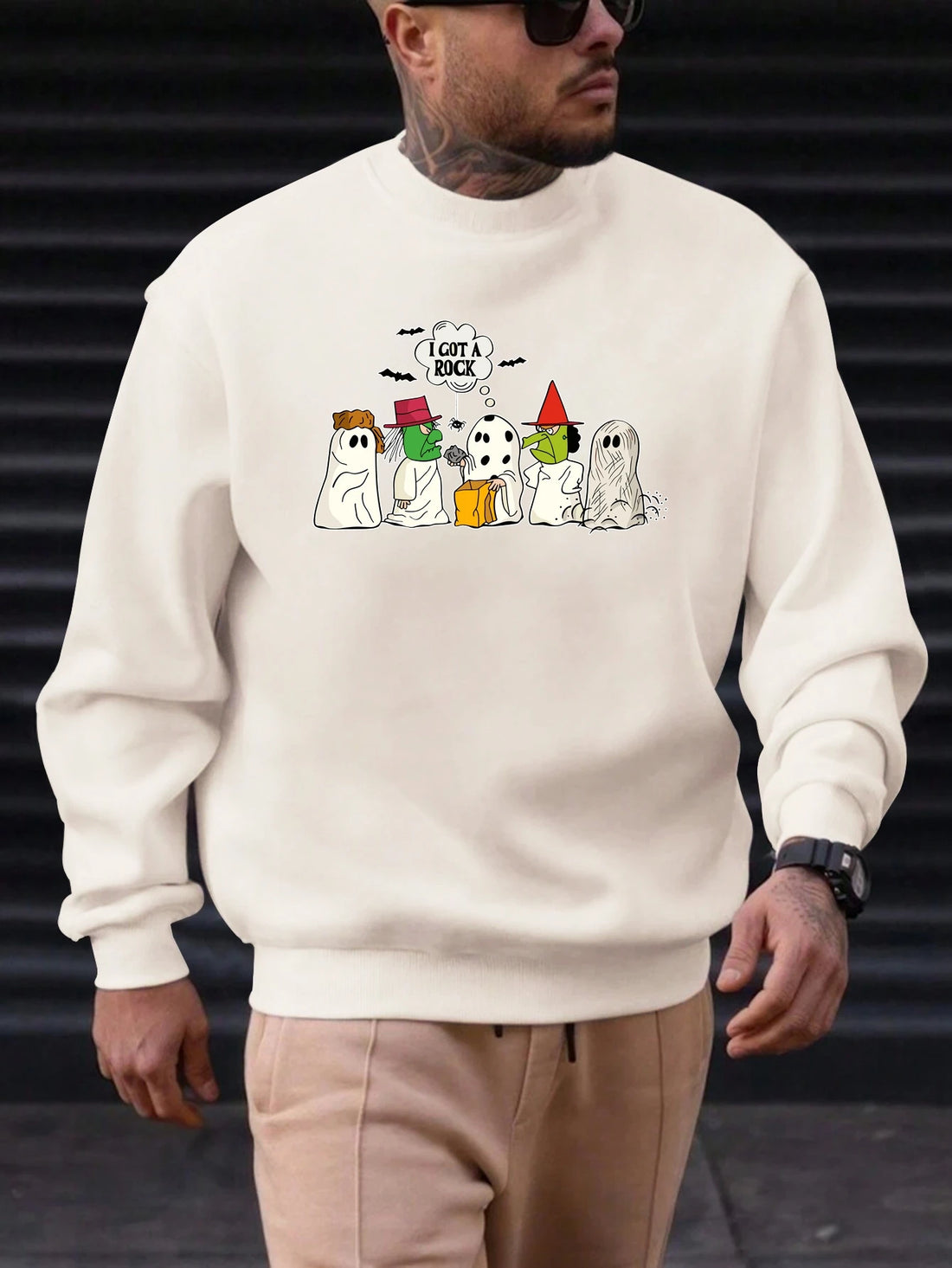 2025 New Men's Cotton Sweatshirt I GOT A ROCK Pattern Printing Round Neck Fashion Casual High Quality Daily Top Clothing