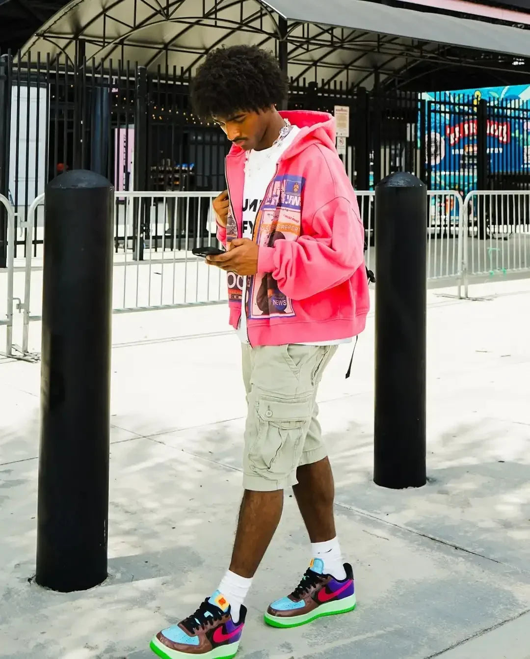 American Fashion Print Zipper Hoodie Harajuku Style Hip Hop Zipper Hoodie Streetwear Women Street Trendy Zipper Hoodies