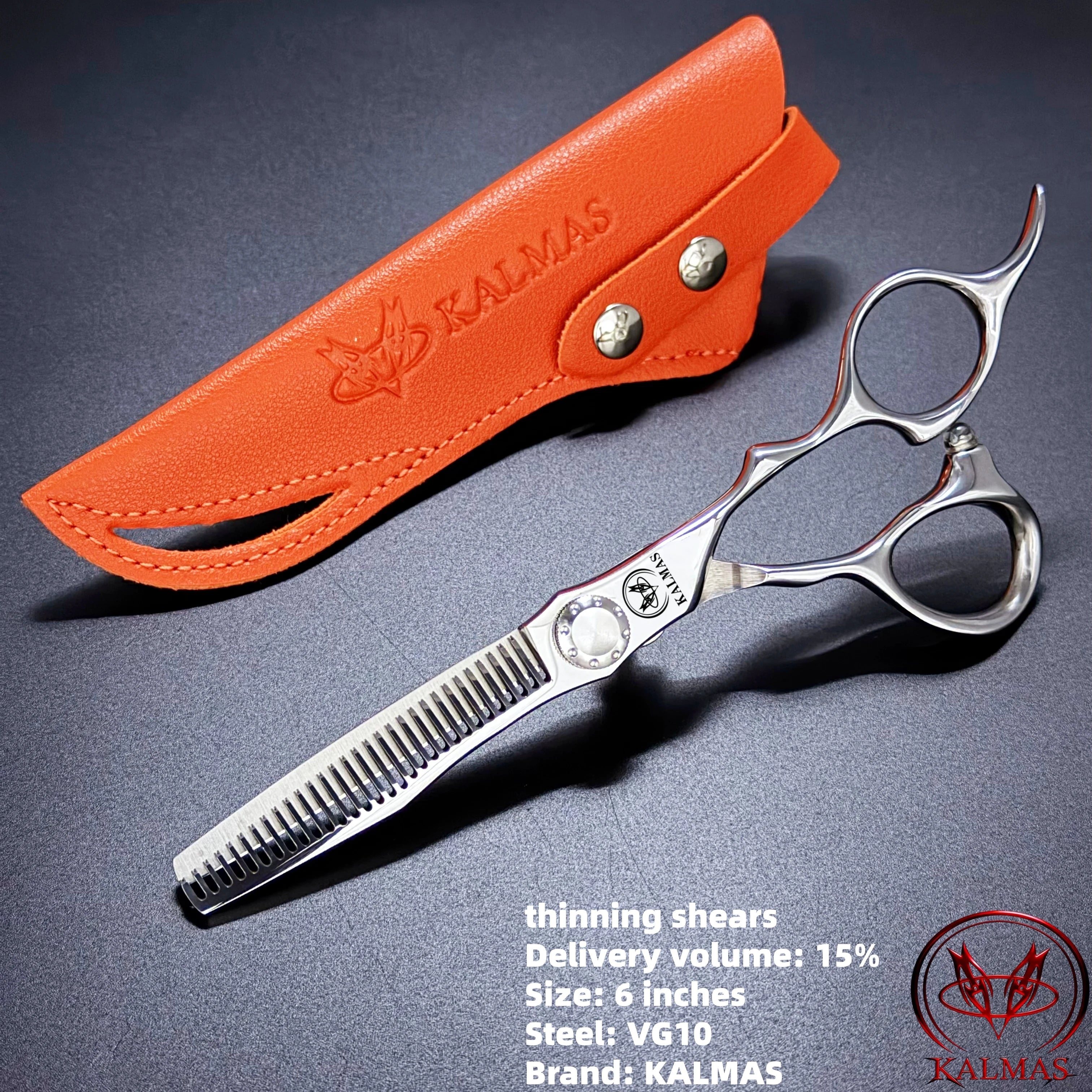KALMAS Professional Hairdressing Scissors Set - Thinning Flat Tooth Scissors for Home Hair Cutting Styling Tools Halalzen