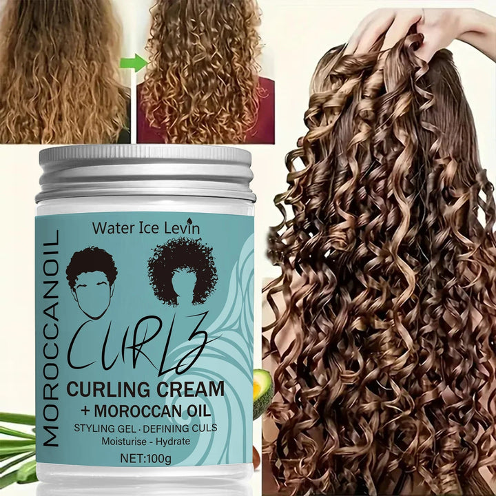 Coconut Oil Curling Cream - Hydrating Curl Definition, Softness & Shine, Frizz Control, Winter Hair Care, All Hair Types Halalzen