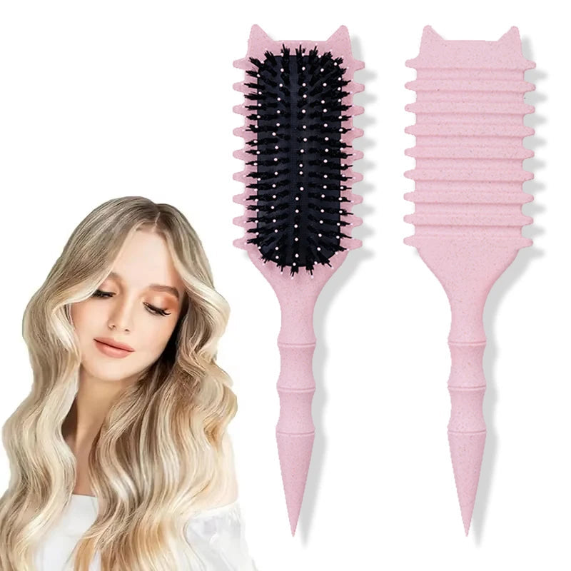 WANMEI Salon Styling Curly Hair Styling Brush Curl Hair Brush for Combing and Shaping  Curls Reduce Pulling Tools Halalzen