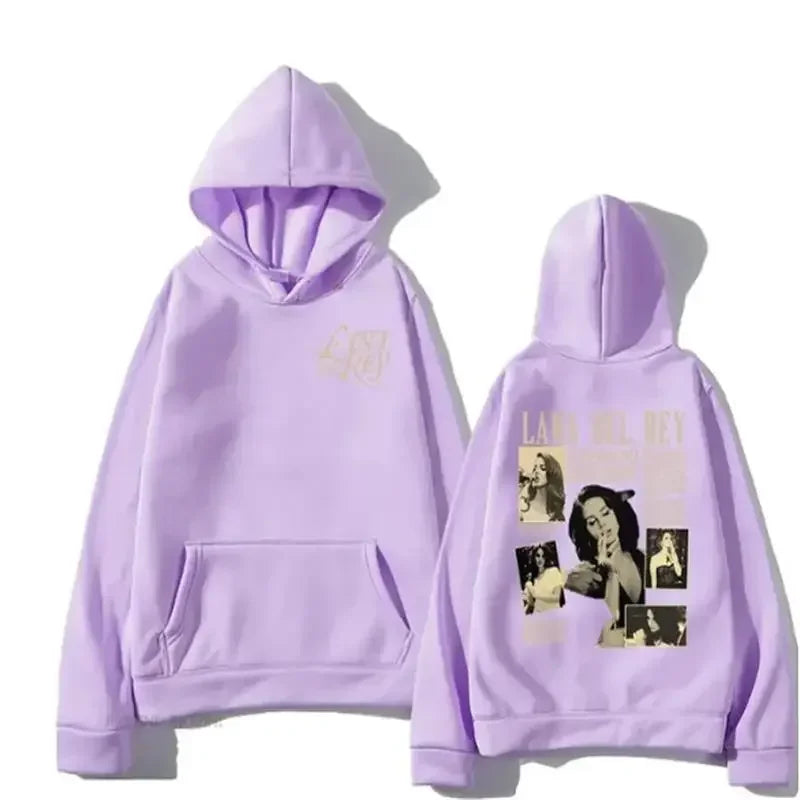 Casual Lana Del Rey Singer Hoodies for Men and Women Harajuku Fashion Long Sleeves Sweatshirts Moleton Graphic Prints Streetwear