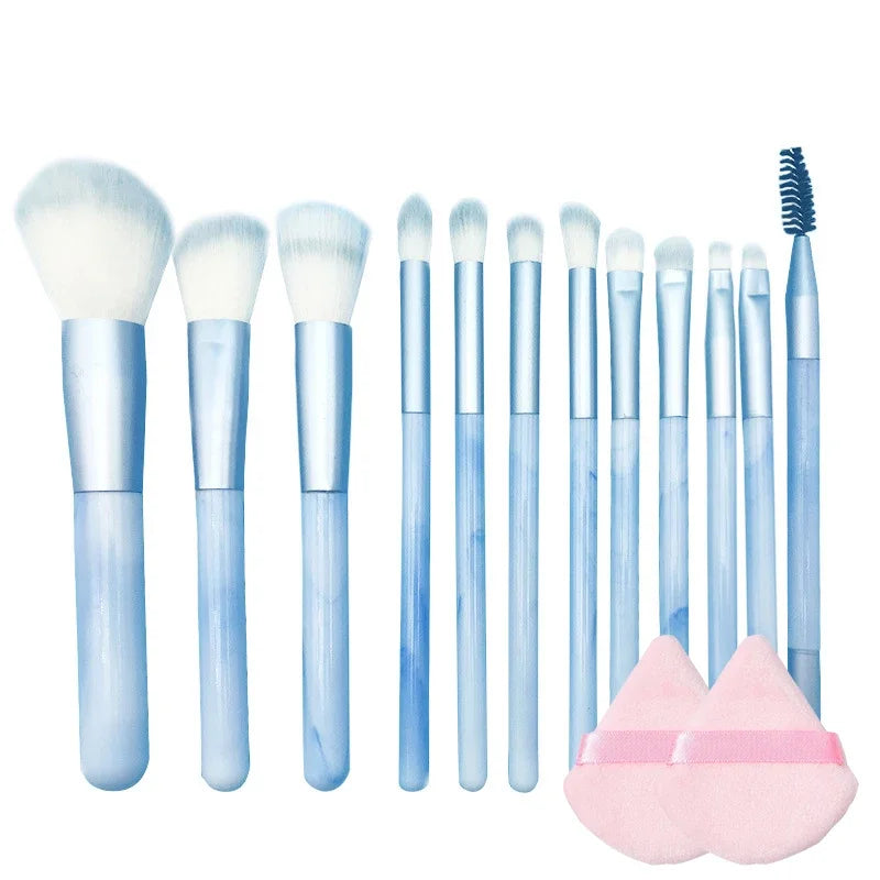 12pcs Professional Makeup Brush Set Premium Synthetic Foundation Concealer Powder Eyeshadow Blush Brushes Hygienic Beauty Tools Halalzen