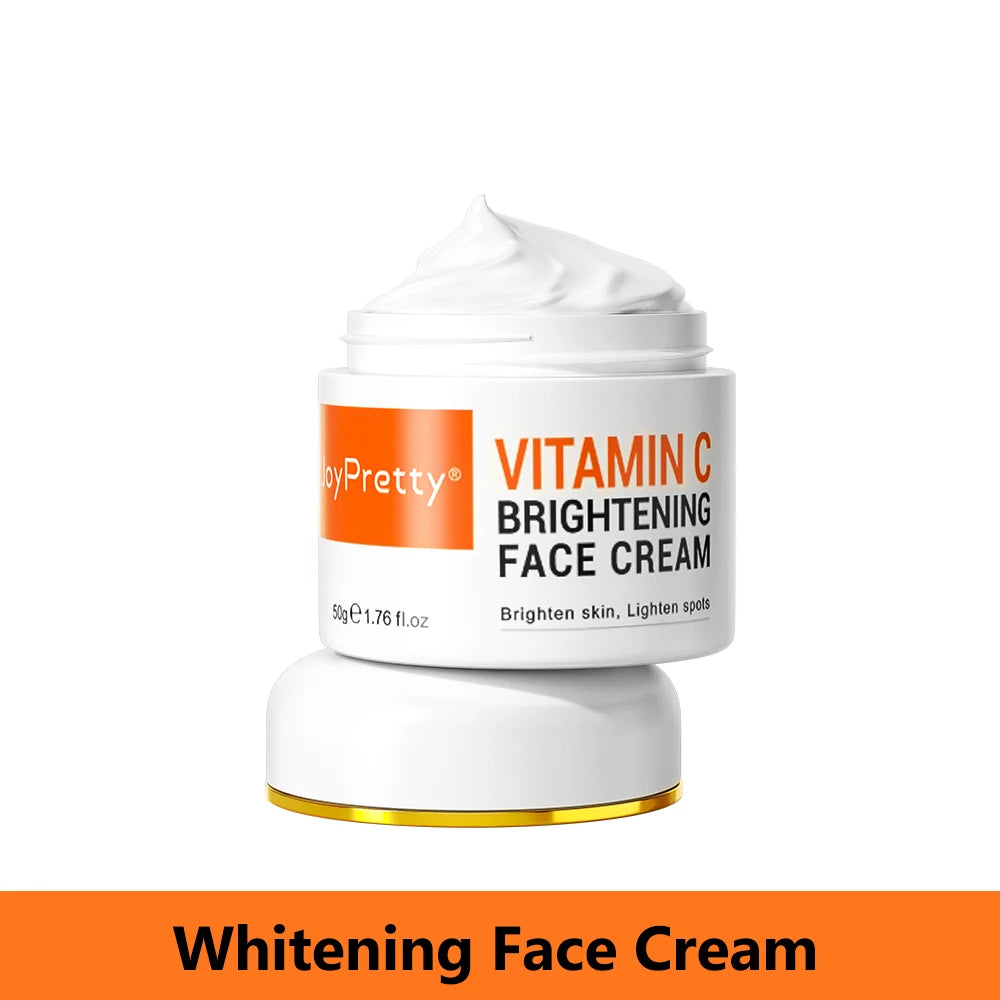 Vitamin C for Face Whitening Set Dark Spots Removal Cream Skincare Kits Eye Lightening Moisturizing Facial Serum Skin Care