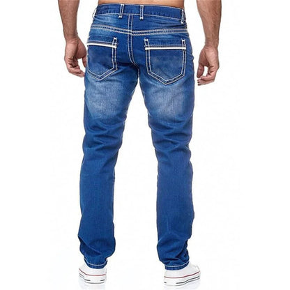 New men's double line jeans, casual denim trousers - the best choice for everyday wear