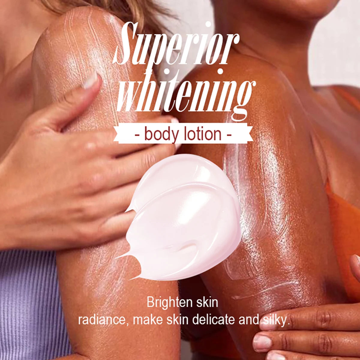 LKIAE Niacinamide Whitening Body Lotion, With Natural Rose Oil, Vitamin C, Moisturizing, Brighten, Even Skin Tone, 500ml