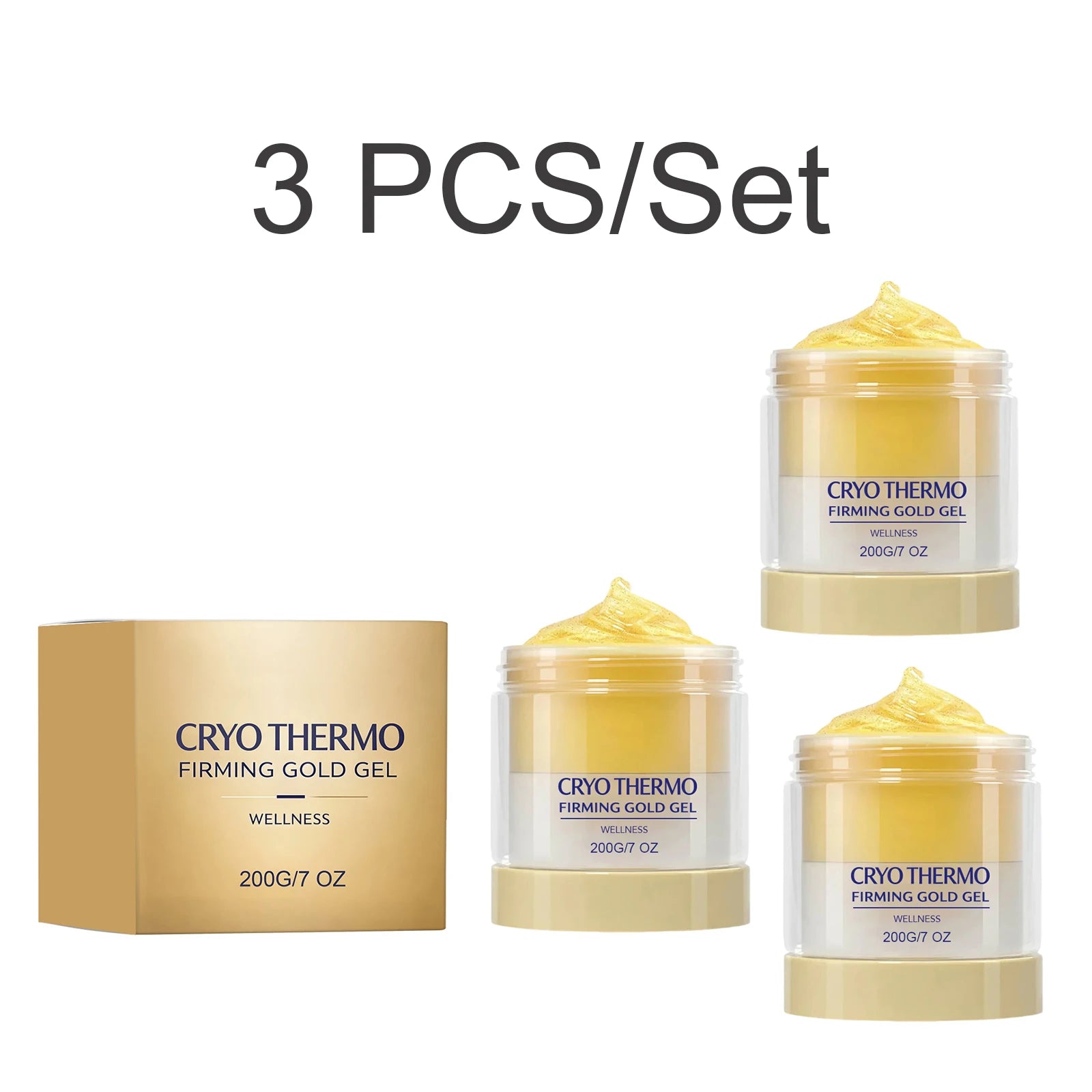 Cryo Thermo Firming Gold Massage Gel Skin Firming Lifting Hydrating Aloe Vera Nano Golden Body Care Detoxification Gel 200g