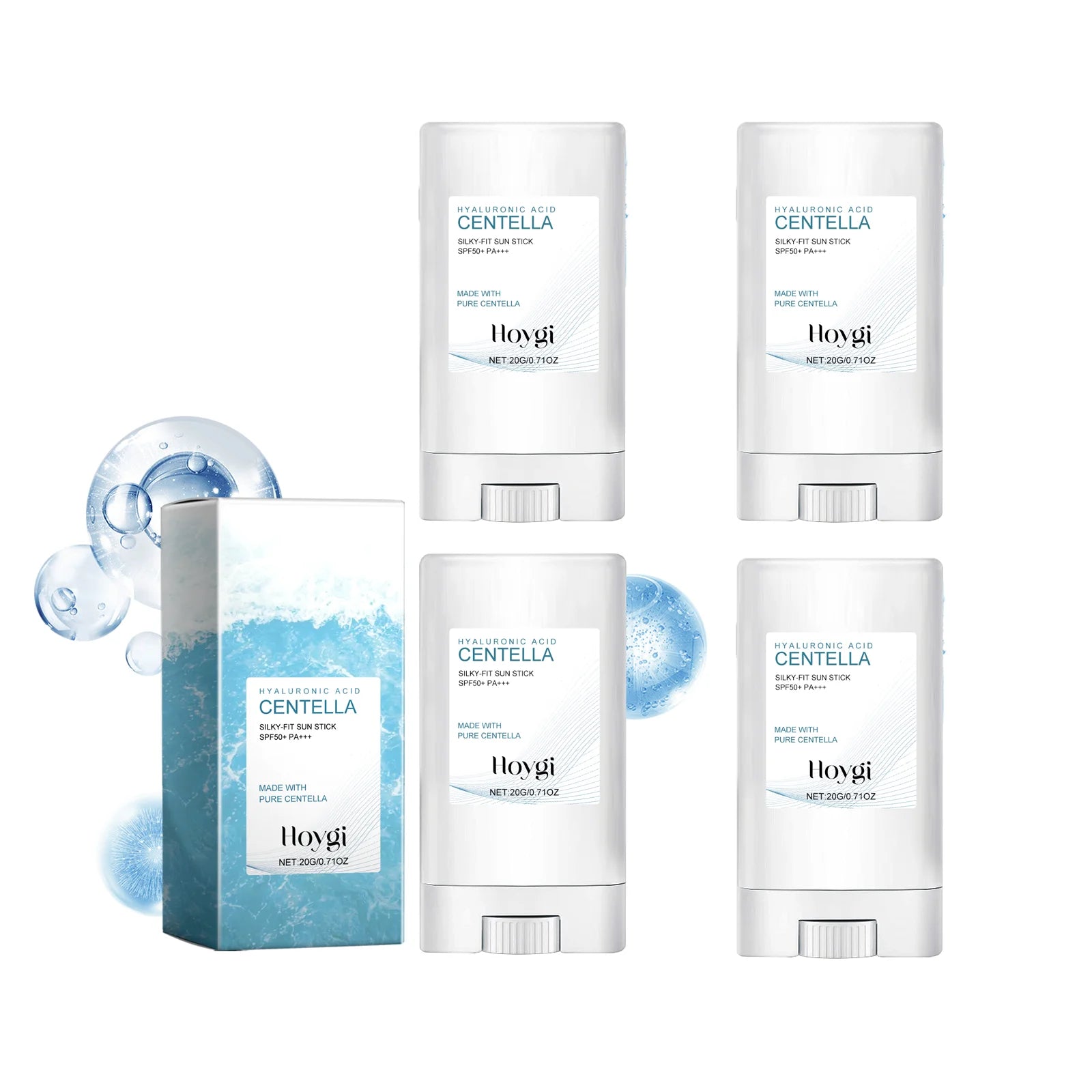 Hoygi Hyaluronic Acid Sunscreen Stick Broad Spectrum SPF 50+ Hydrating Non-Greasy Fast Absorbing for Face and Body On-The-Go Halalzen
