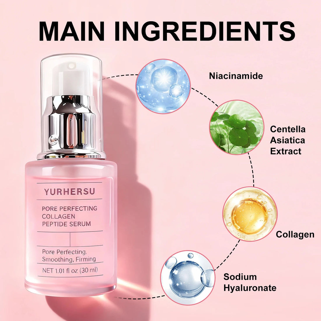 Collagen Peptides Wrinkle Remover Face Serum Lifting Firming Fade Fine Lines Anti-aging Essence Brighten Nourish Skin Care Halalzen