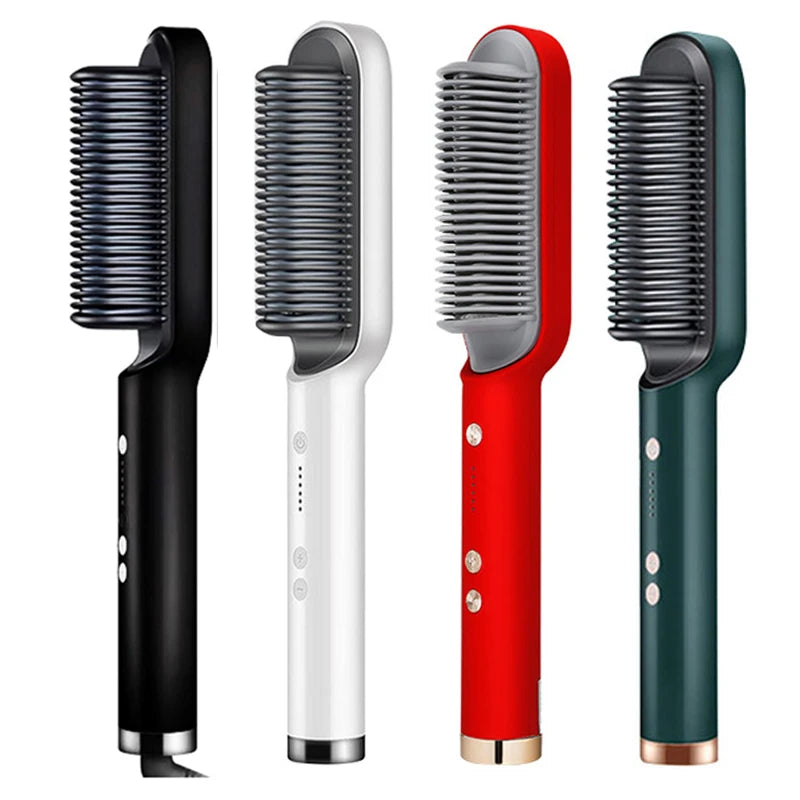 Electric Hair Straightener Brush Professional Fashion Fast Heating Ceramic Hair Straightener Halalzen