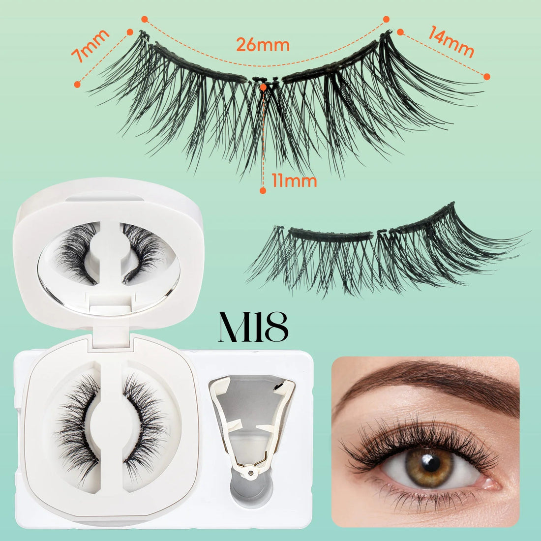 VYRILA Soft Magnetic Eyelashes No Glue Needed Reusable Natural Look 3D Lashes Easy Apply Soft Magnetic Lashes Kit for Eye Makeup Halalzen
