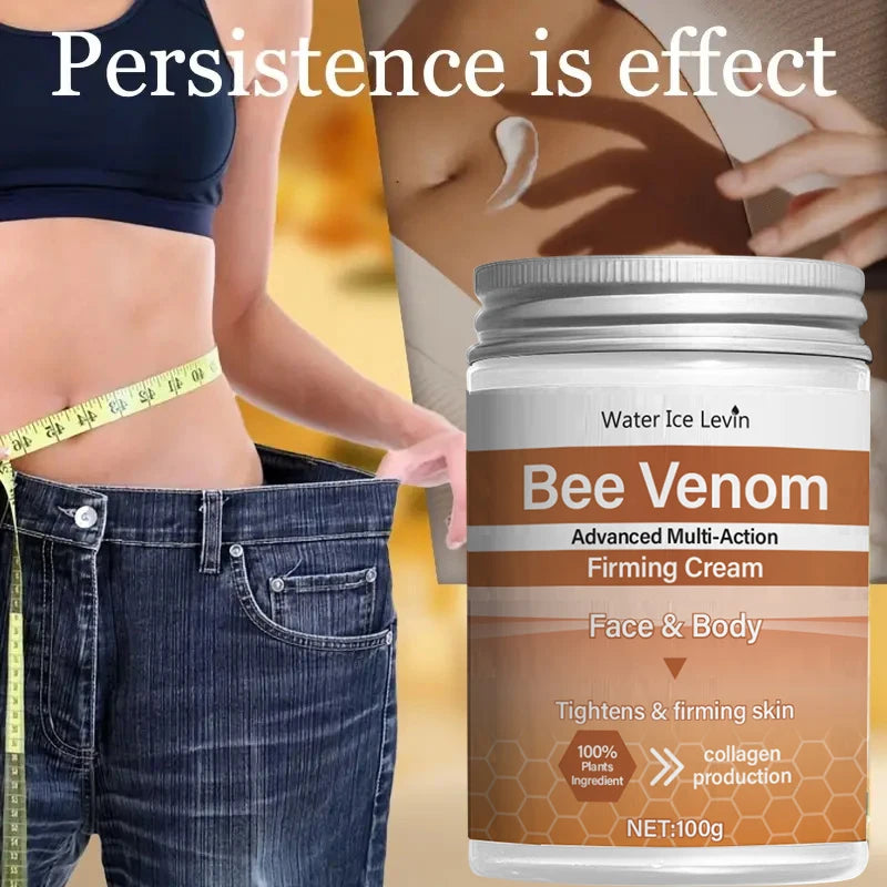 Bee Venom Firming Cream with Collagen & Botulinum Oligopeptide-1, Multi-Action Tightens, Moisturizes Face & Body Skin