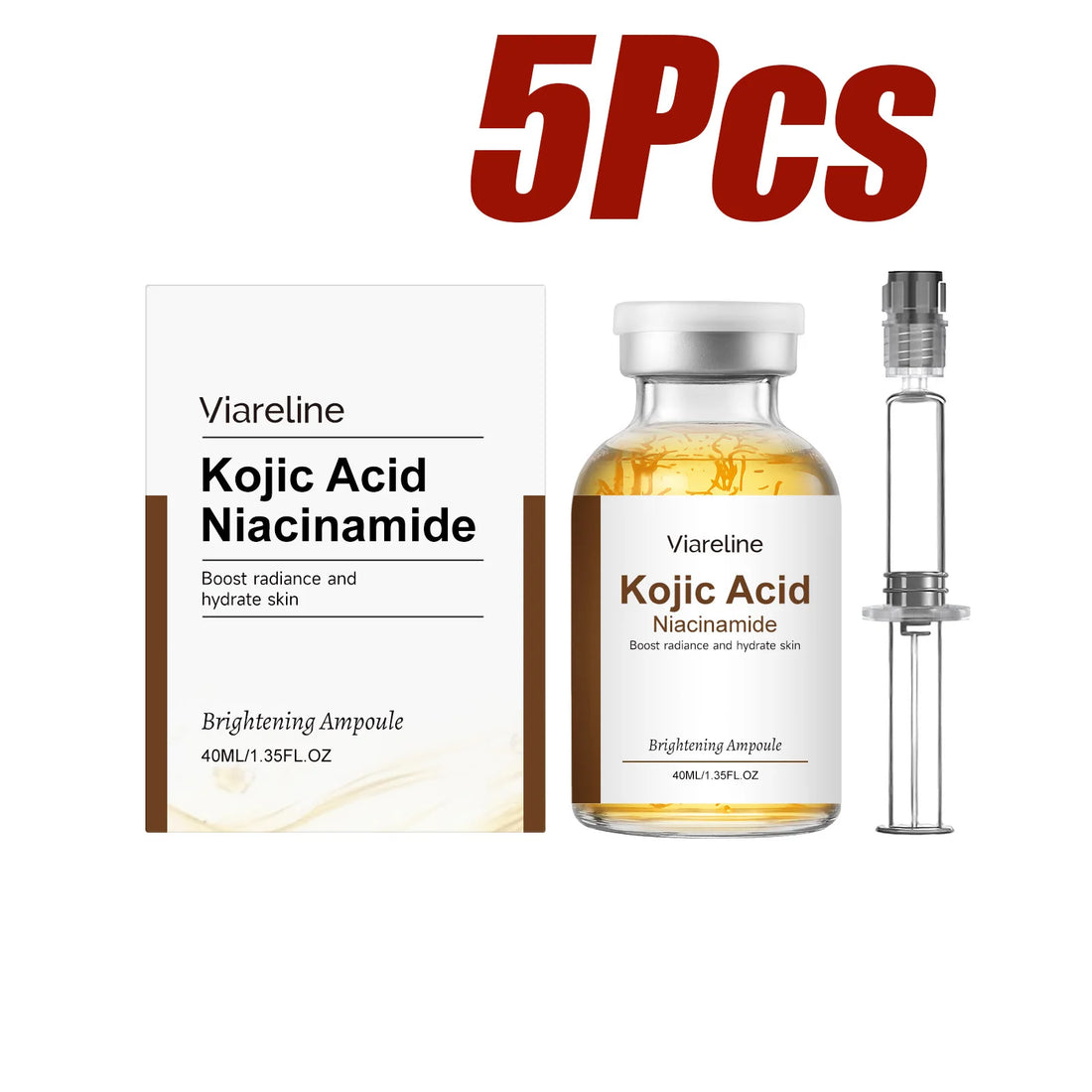 Niacinamide Brightening Ampoule Serum Face Hydrating Even Tone Nourishing Brightening Essence Kojic Acid Dark Spot Corrector