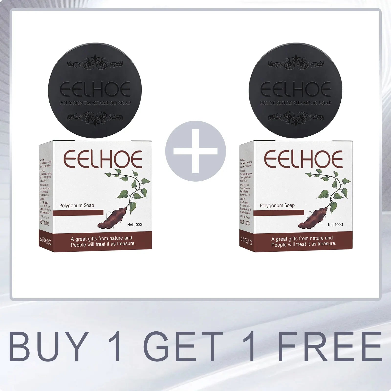 EELHOE Polygonum Multiflorum Shampoo Soaps Deep Cleaning Hair Moisturizing Care Cover Gray Hair Dye Ginseng Extract Shampoo Soap Halalzen