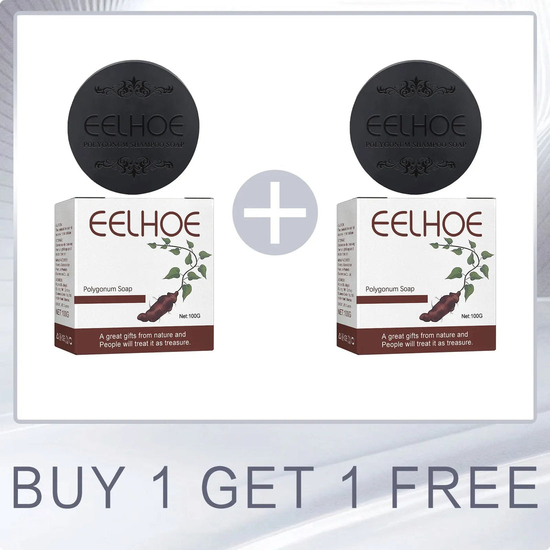 EELHOE Polygonum Multiflorum Shampoo Soaps Deep Cleaning Hair Moisturizing Care Cover Gray Hair Dye Ginseng Extract Shampoo Soap Halalzen