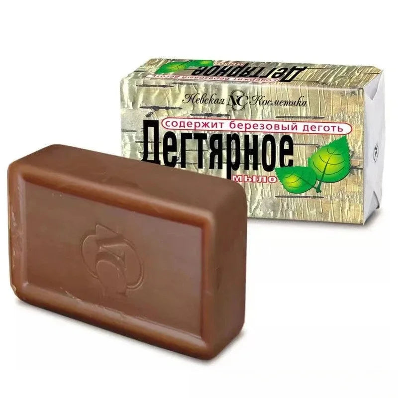 Russian NC Birch Tar Soap 140g - Purifying Face & Body Wash for Oily & Problem Skin, Deep Cleansing & Oil Control Halalzen