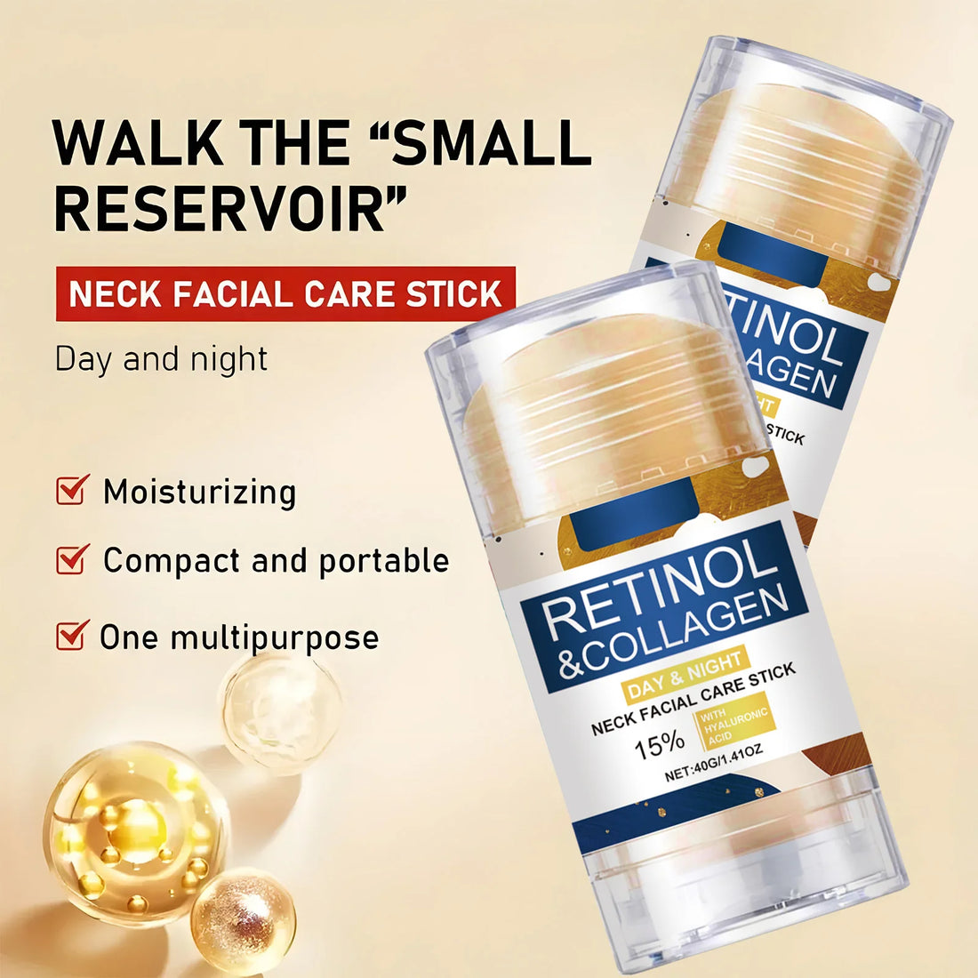 Retinol Lifting Firming Cream Stick Collagen Smooth Wrinkles Face Cream For Moisturizer Whitening Brighten Skin Product