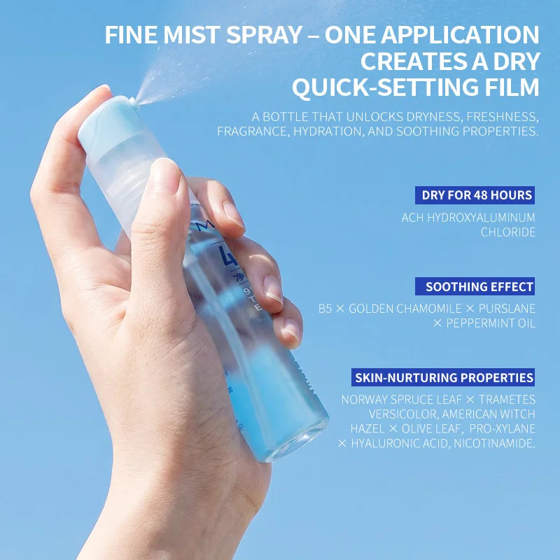 Mercilen Antiperspirant Deodorant Body Freshening Spray, Long-Lasting Freshness, Effectively Controls Odor in Underarms and Other Body Areas, Keeps Skin Fresh, Has a Sleek Design, Is Easy to Carry and Use, Suitable for Both M