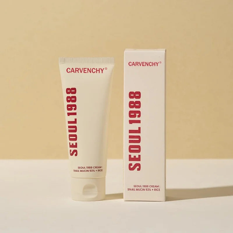 Soothing Moisturizing Improve Brightening Facial Snail Mucin Rice Cream 4% Retinol Serum Eye Cream Seoul 1988 Korea Skincare Set
