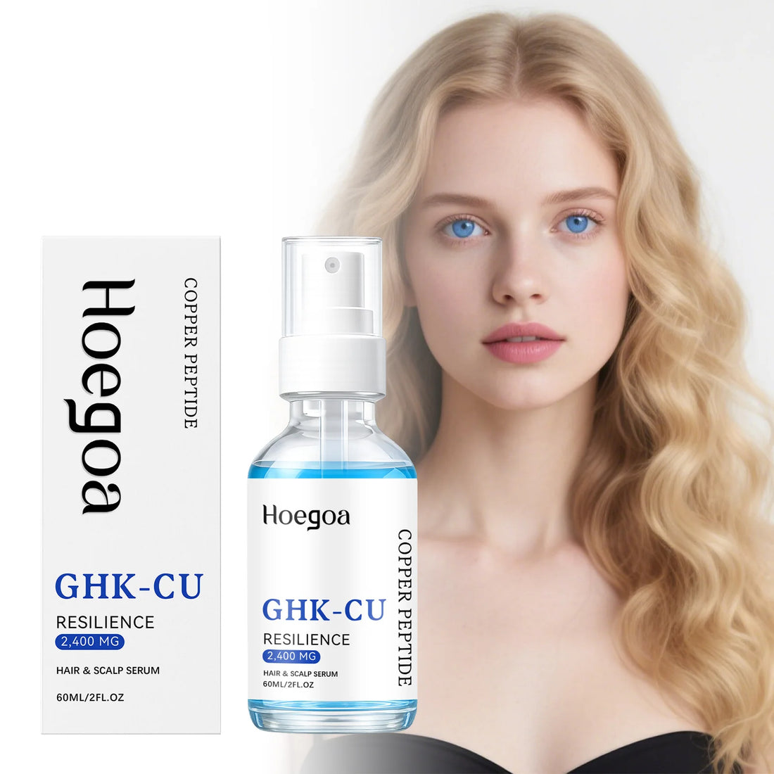 Ghk-Cu Copper Peptide Hair Serum For Hair Growth Strengthening Root Scalp Moisturizer Thicker Fuller Hair Anti Hair Loss Serum