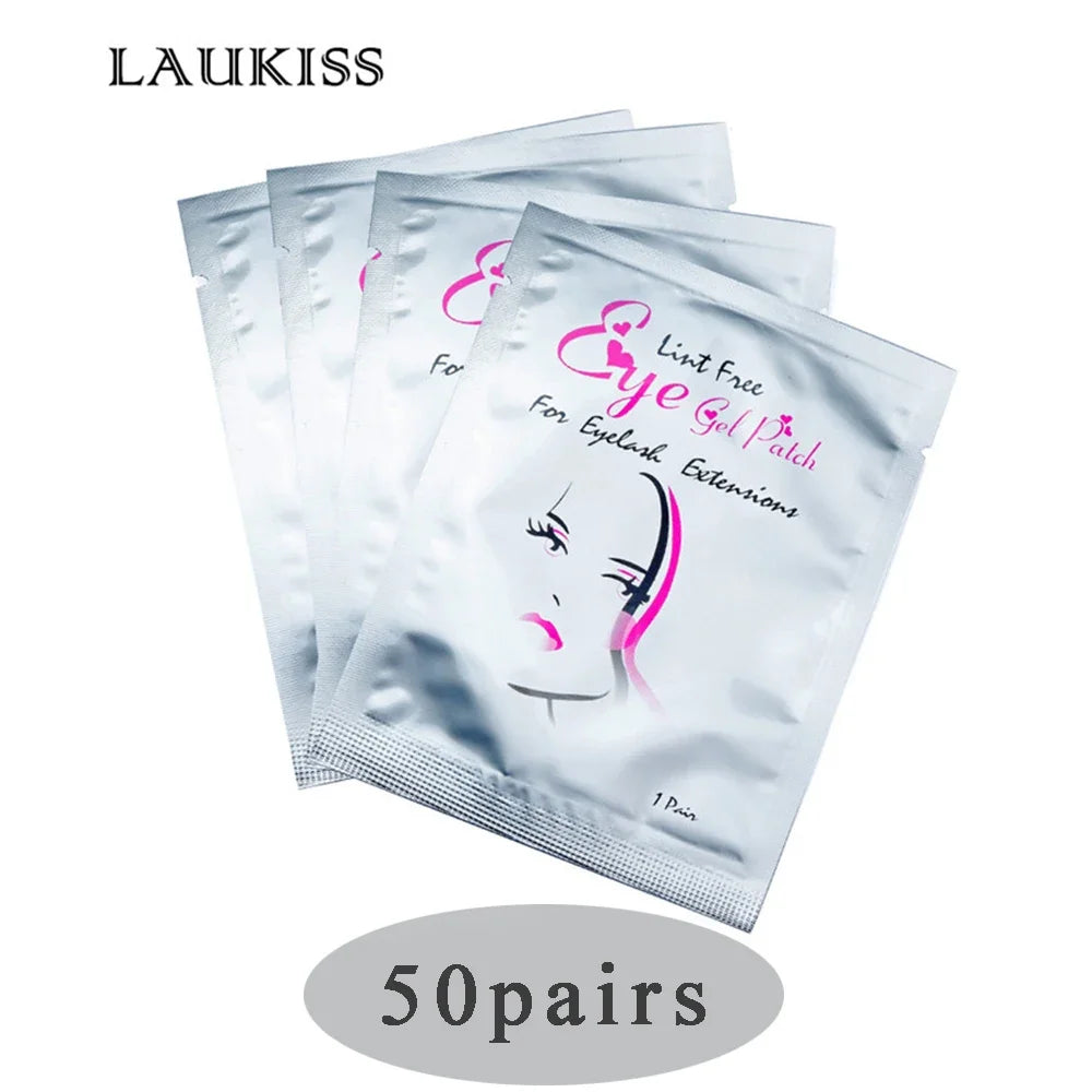 50/500/1000pcs Gel Patches for Eyelashes Building Eyelash Extension Under Eye Pads Lash Stickers Tools Wholesale LAUKISS