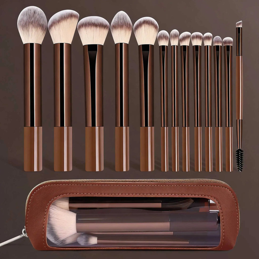 13pcs Makeup Brushes with Storage Bag Soft Fluffy Cosmetic Foundation Powder Eyeshadow Kabuki Blending Beauty Tool Makeup