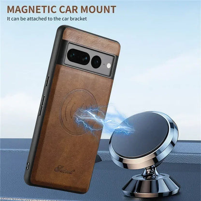 Luxury Magsafe Magnetic Wallet Leather Phone Case For Google Pixel 10 9 Pro XL Pixel 8 7 6 Pro 6A 7A 8APocket Card Holder Cover