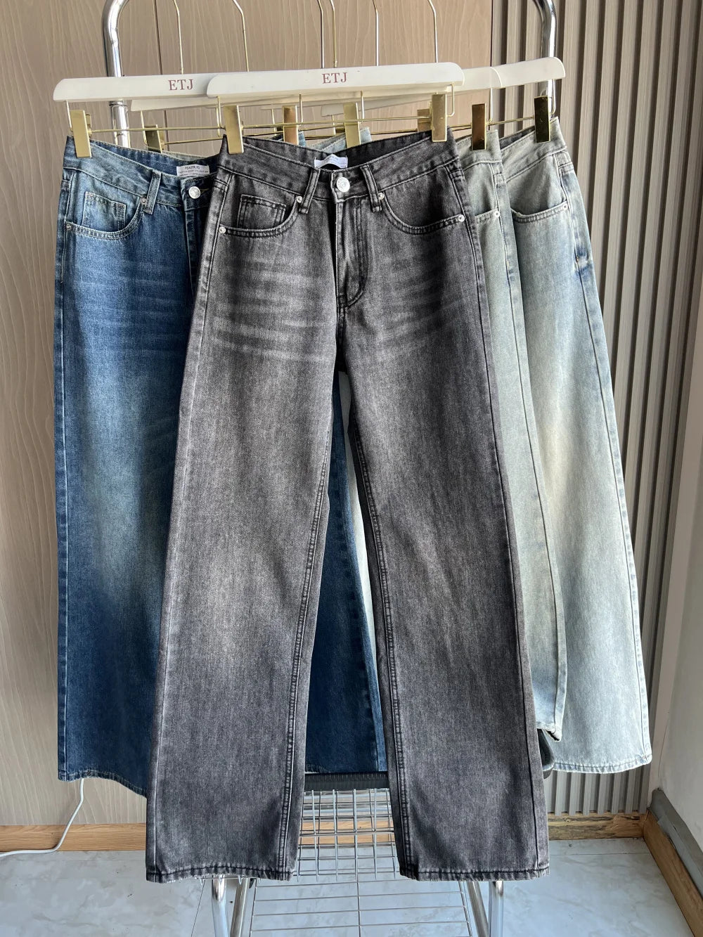 Z1975 straight height waist long jeans 2025 traf Autumn/Winter New Wash Product y2k Classic  Jeans for women
