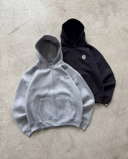 Y2K Letter Zipper Hoodie Men Women Harajuku Fashion Letter Embroidery Pants Retro Oversized Hoodie Sweatshirt Zipper 2pcs Sets