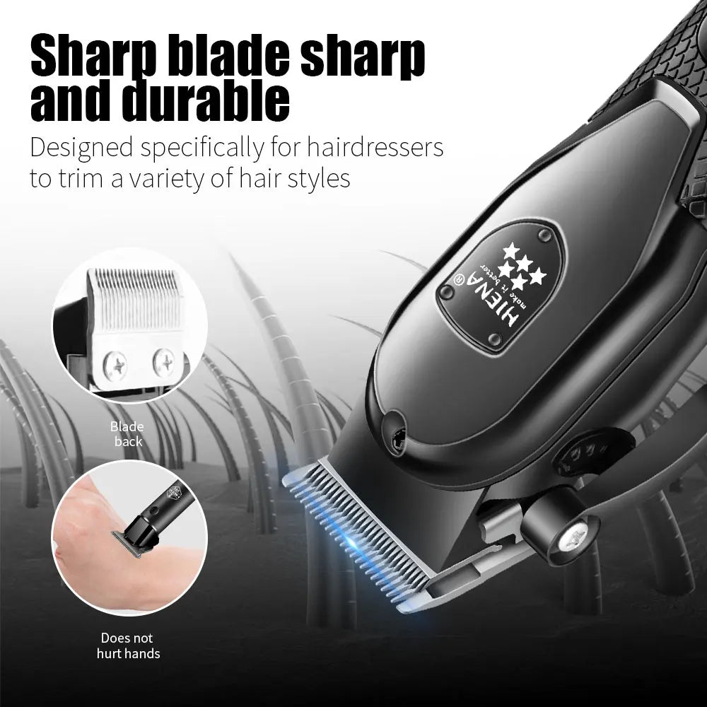 hiena Hair Clipper Kit for Men Electric Shaver Hair Trimmer Professional Cutting Machine Hair Trimmer with LCD Digital Display Halalzen